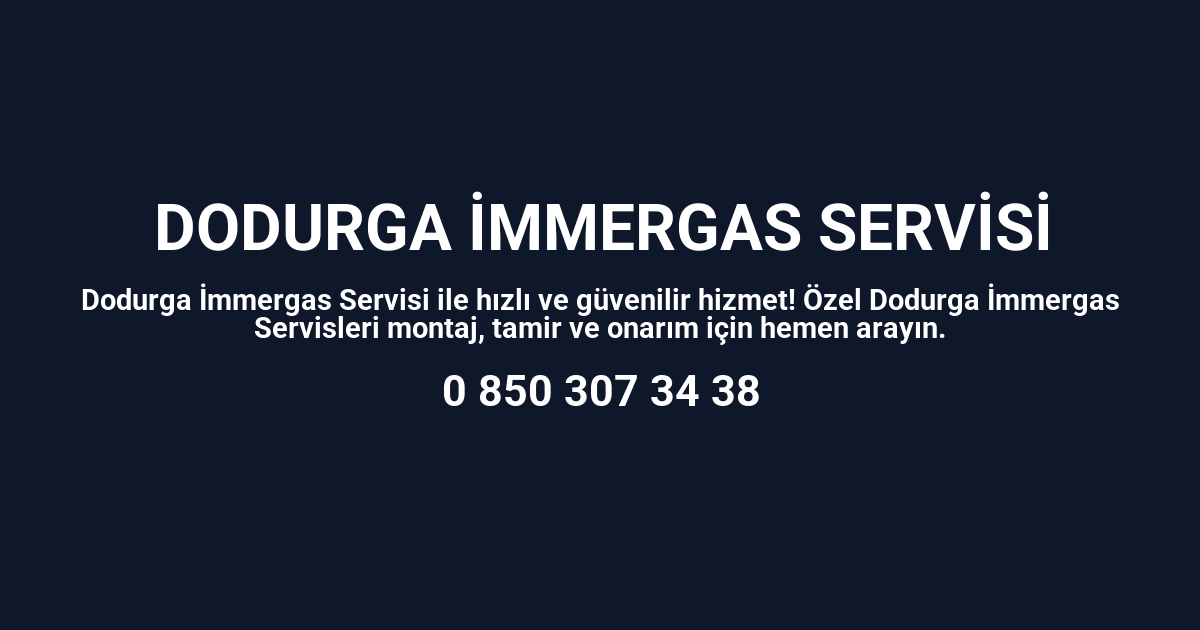 Dodurga İmmergas Servisi